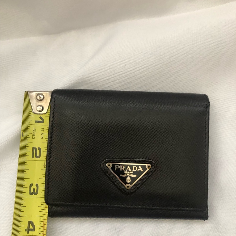 Prada Black Leather Trifold Wallet - Picture 8 of 13